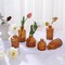 6 Gold Decorative Glass Flower Vases Embossed Vintage Design Party Decorations